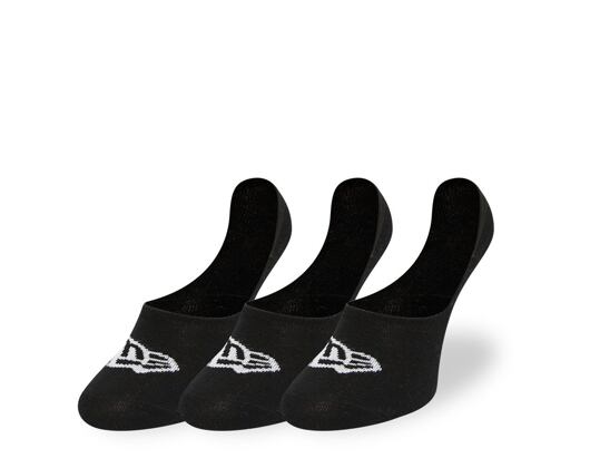New Era Flag Invisible 3Pack Black Socks