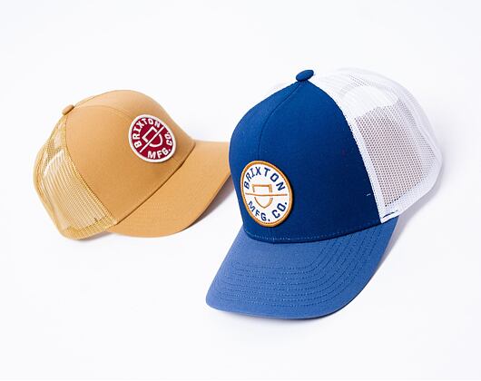 BRIXTON Crest X MP Mesh Cap Washed Navy Joe Bue White