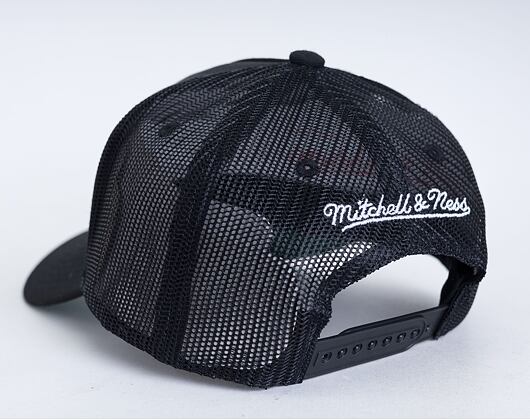 Mitchell & Ness Branded Essential Stars Trucker Snapback Black Cap