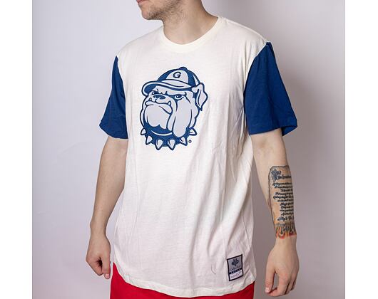 Mitchell & Ness Georgetown University Color Blocked S/S Tee Cream
