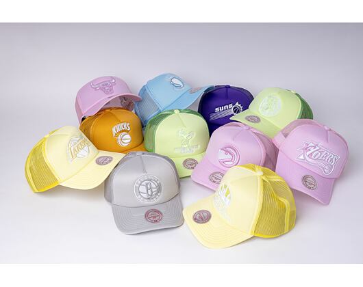 Mitchell & Ness Seattle Supersonics Pastel Trucker Snapback HWC Yellow Cap