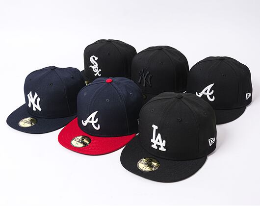 New Era 59FIFTY MLB Basic Atlanta Braves Fitted Black / White Cap