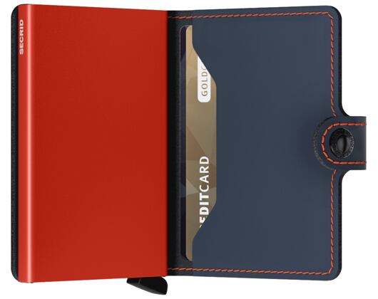 Wallet Secrid Miniwallet Matte Nightblue & Orange