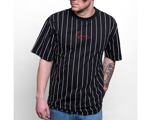 Karl Kani 6030153 Small Signature Pinstripe Tee Black/White T-Shirt