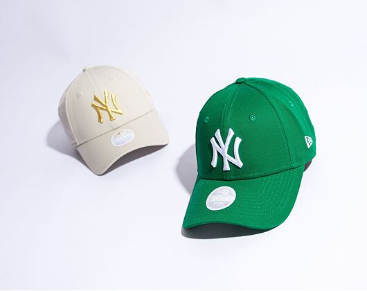 Dámská Kšiltovka New Era - MLB Essential 9FORTY - NY Yankees - Kelly Green / White