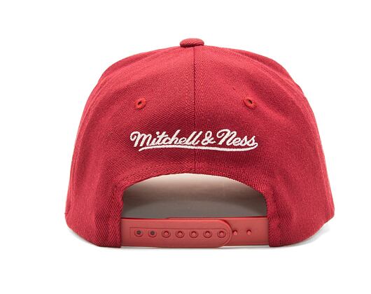 Kšiltovka Mitchell & Ness - Branded Pinscript Classic Red - Burgundy/White