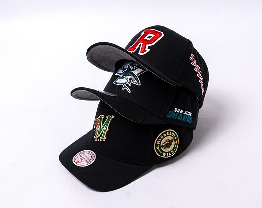 Kšiltovka Mitchell & Ness Icon Grail Pro Snapback NHL San Jose Sharks Black