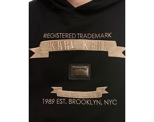 Mikina Karl Kani Metal Plate OS Hoodie black