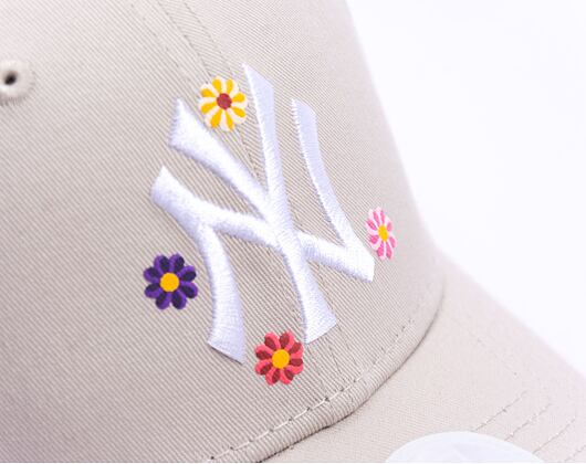 Dámská kšiltovka New Era 9FORTY Womens MLB Flower New York Yankees Stone / White