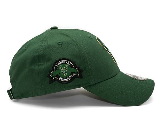 Kšiltovka New Era 9FORTY NBA Team Side Patch Milwaukee Bucks Mountain Pine Green / Black
