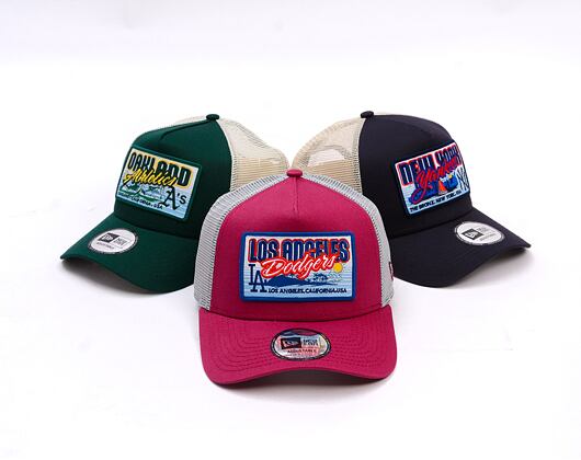 Kšiltovka New Era - MLB City Patch 9FORTY Trucker - LA Dodgers - Burgundy