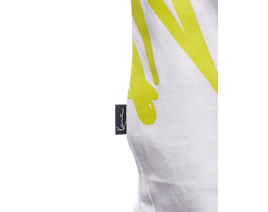 Triko Karl Kani - Woven Signature Kani Tag Tee - white/lime