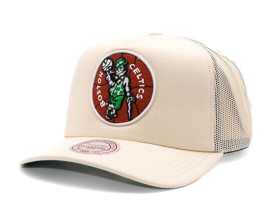 Kšiltovka Mitchell & Ness - Boston Celtics - Evergreen Trucker Hwc - Off White