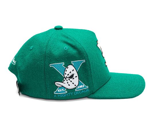 Kšiltovka Mitchell & Ness - Anaheim Ducks - Kicking Wool Pro Strapback Vntg - Teal