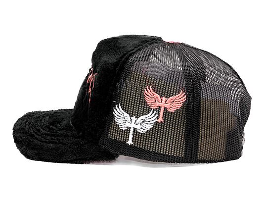 Kšiltovka Reflection Luxury Fuzzy Trucker - Black / Candy Pink