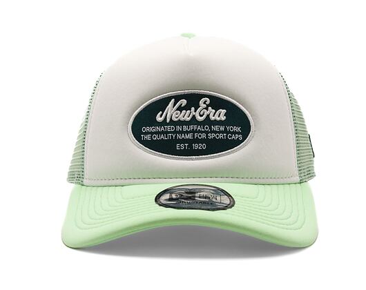 Kšiltovka New Era - Branded Oval Foam Patch 9FORTY Trucker - White / Green