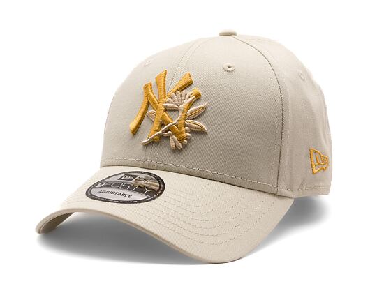Kšiltovka New Era - MLB Floral Icon 9FORTY - NY Yankees - Ivory / Yellow