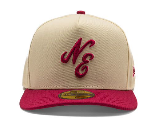 Kšiltovka New Era - Branded Script 59FIFTY - Ivory / Cherry