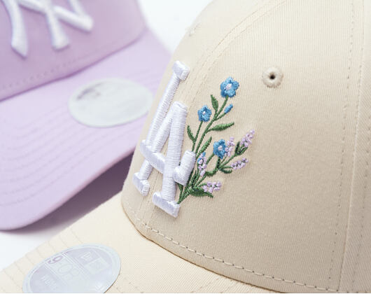 Dámská Kšiltovka New Era - MLB Floral Icon 9FORTY - LA Dodgers - Cream