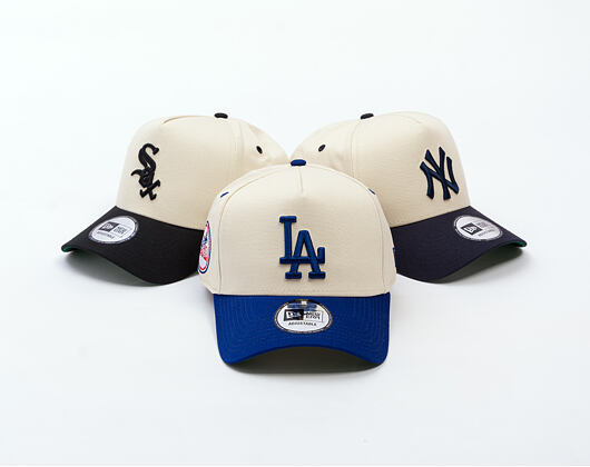 Kšiltovka New Era - MLB All Star Game Patch 9FORTY A-Frame - LA Dodgers - Cream / Team Color