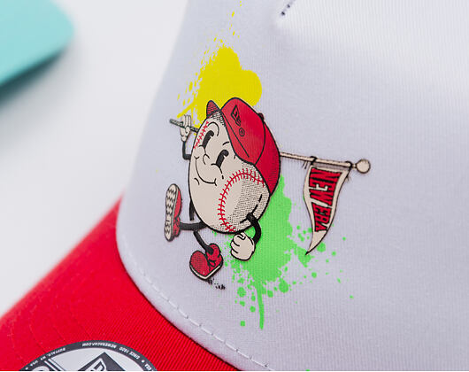Dětská Kšiltovka New Era - Kids Mascot 9FORTY A-Frame Trucker - Scarlet / White