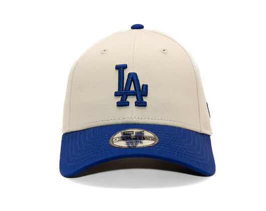 Dětská Kšiltovka New Era - MLB Color Block 9FORTY - LA Dodgers - Stone / Dark Royal