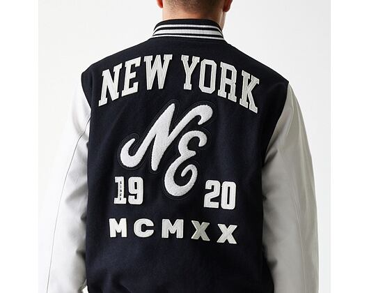 Bunda New Era - Patch Varsity Jacket - Black