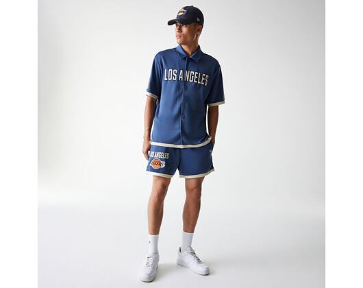 Kraťasy New Era - NBA Button Shorts - LA Lakers - Muted Indigo