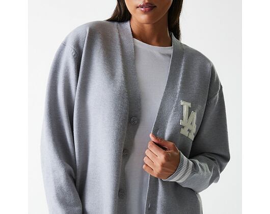 Svetr New Era - MLB Cardigan Knit - LA Dodgers - Heather Grey