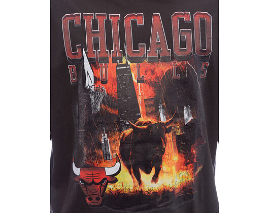 Triko New Era - NBA Washed Graphic Tee - Chicago Bulls - Black