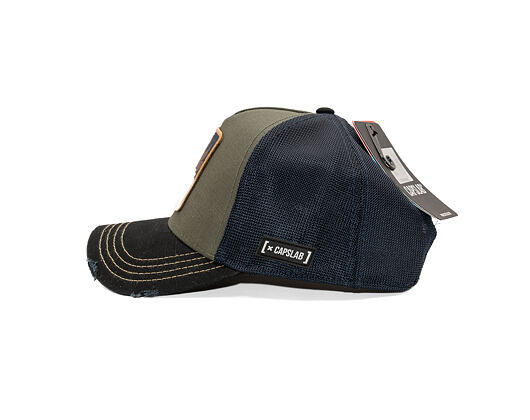 Kšiltovka Capslab - Looney Tunes Trucker - Distress Taz - Black /Brown