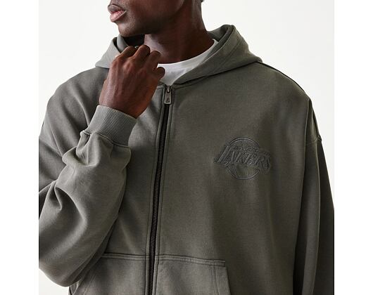 Mikina New Era - NBA Washed Full-zip - LA Lakers - Grey