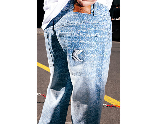 Džíny Karl Kani - Og K Aop Carpenter Straight Leg Jeans Blue