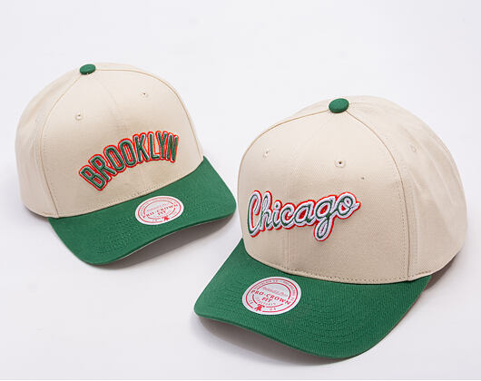 Kšiltovka Mitchell & Ness - Green Orange Pro Crown - Brooklyn Nets - Sand/Green