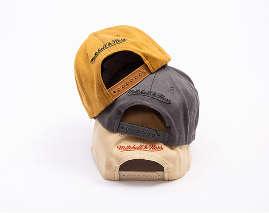 Mitchell & Ness Pinscript Redline Snapback Branded Charcoal Cap