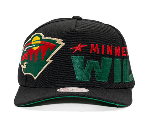 Kšiltovka Mitchell & Ness - NHL Busted Pro - Minnesota Wild - Black