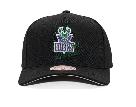 Cap Mitchell & Ness - NBA Tilted Pro Snapback Hwc - Milwaukee Bucks - Black