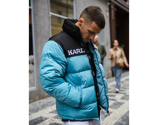 Péřová Bunda Karl Kani - Retro Essential Puffer Jacket - Blue