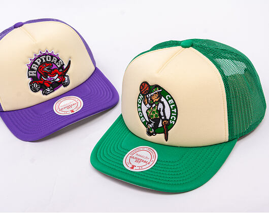 Kšiltovka Mitchell & Ness - NBA Vintage Block Trucker - Boston Celtics - Cream