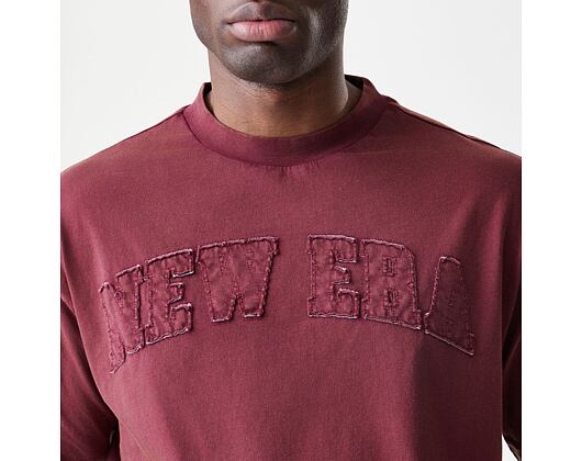 Tee New Era - Branded Washed Oversized Tee - Burgundy