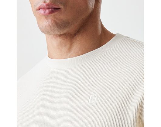 Tee New Era - Branded Longsleeve Waffle Tee - Cream