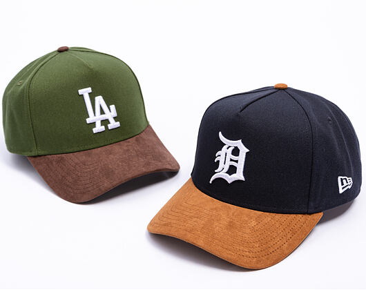 Cap New Era - MLB Suede Visor 9FORTY A-Frame - Detroit Tigers - Navy / Brown