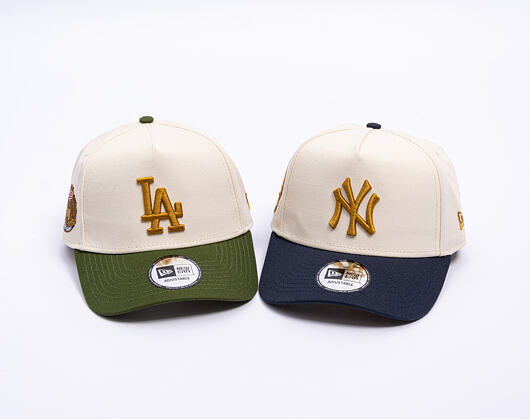 Cap New Era - MLB WS Patch 9FORTY A-Frame - NY Yankees - Cream / Navy