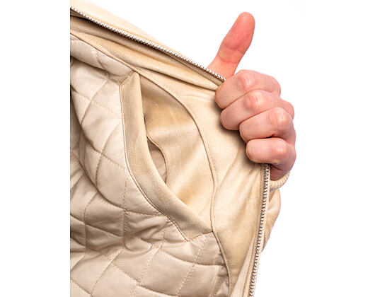Jacket Karl Kani - Legacy Faux Suede Bowling Jacket - Beige