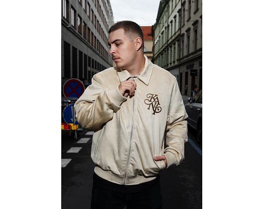 Jacket Karl Kani - Legacy Faux Suede Bowling Jacket - Beige