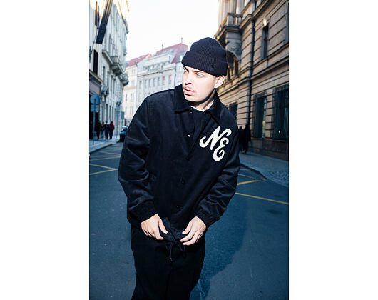 Jacket New Era - Branded Cord Coach Jacket - Black