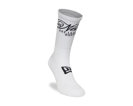 Socks New Era - Script Crew Socks 1pk - White / Navy