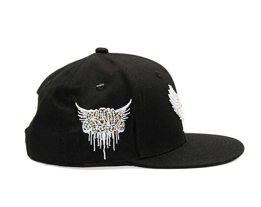 Kšiltovka Reflection Luxury Shine Loud Snapback - Satin Black / White