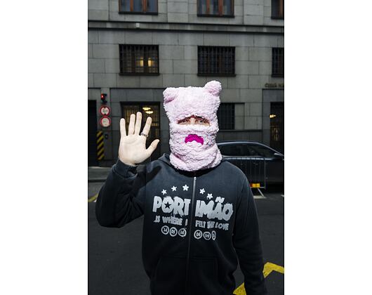 Sprayground Pink Fleece Bear Ears Ski Mask