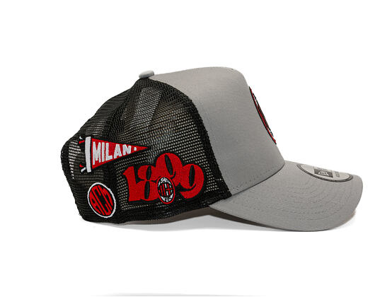Cap New Era -  Patch 9FORTY Trucker - Ac Milan - Grey
